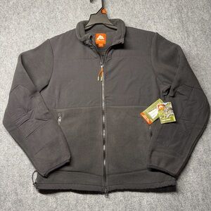 Ozark Trail Men's Medium Mixed Media Fleece Pinnacle System Jacket Black New